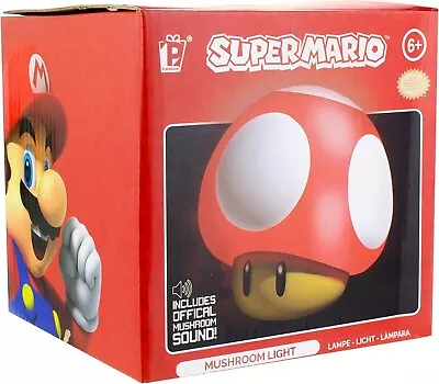 Super Mario Bros Mushroom Light With Sound Night Mood Light Up Figure Decor Lamp • $23.39