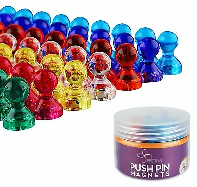 Pack Of 60 Push Pin Magnets - 7 Assorted Colors – Kids Safe Magnetic Pins For... • $10.37