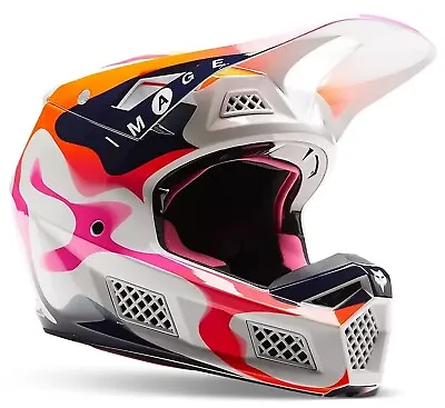 $569.95 • Buy Fox Racing V3 RS RYVR LE MX Offroad Helmet White/Navy SM