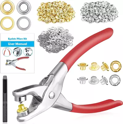 803Pcs Grommet Eyelet Pliers Kit 1/4 Inch 6Mm(Inside Diameter) Grommet Tool Kit • $14.01