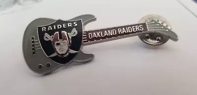 Vintage Oakland Raiders Guitar  Hat/Lapel Pin 2001 • $9