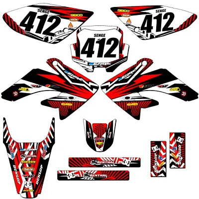 2004-2010 CRF 100 MAYHEM Red Senge Graphics Kit Compatible With Honda • $124.99