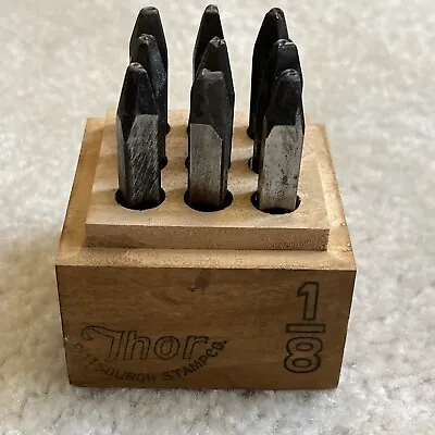 Vintage Pittsburgh Stamp Thor Marking Tools Number Stamp 1/8” 0-8 • $35