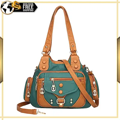 Women Shoulder Bag Handbag Travel Crossbody GENUINE LEATHER Vintage Messenger • $97.95