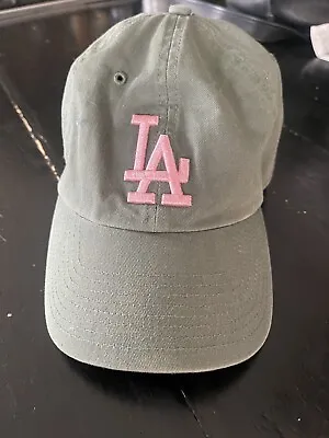 ‘47 Brand Green And Pink LA Embroidered Cotton Baseball Cap Los Angeles One Size • $12