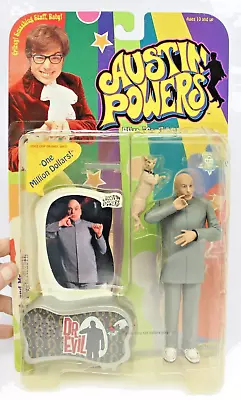 Vtg '99 Austin Powers DR.EVIL & MR.BIGGLESWORTH Ultra-Cool Action Figure SEALED • $29.99