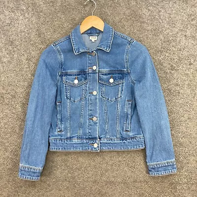 Seed Teen Girls Jacket Size 12 Years Blue Denim Button Cotton Long Sleeve 2319 • $29.95