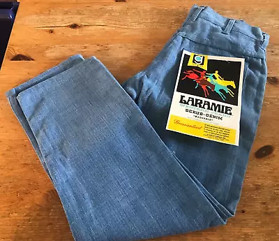 Vintage Laramie Western Jeans Scrub Denim Pants Size 10 NWT NOS Trousers • $69.99