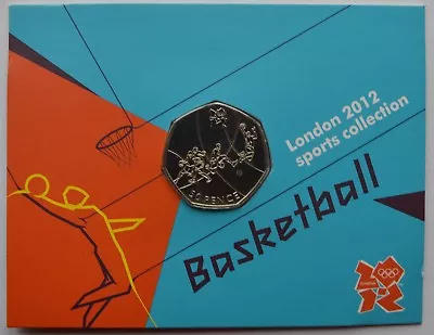 2012 London Olympic Games 50p Sports Collection Uncirculated Coin Basketball • £15.95