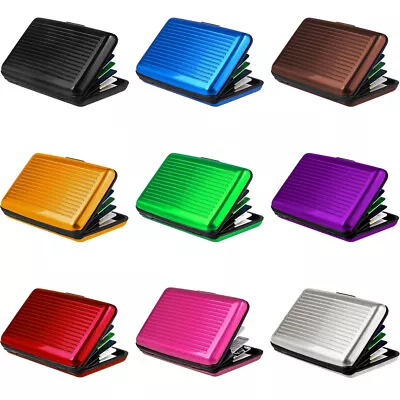 Mini RFID Aluminum Wallet Credit Card Holder Business Card Case Metal ID Case US • $5.67