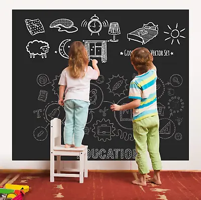 Chalkboard Wall Sticker Wall Decal Blackboard Wallpaper Large Chalkboard Contact • $17.45