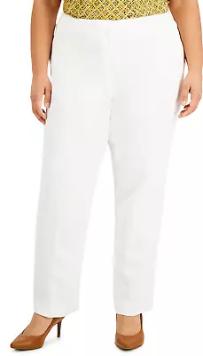 Kasper Women's Plus Size Vanilla Ice Elastic-Waist Dress Pants 14W • $25.99