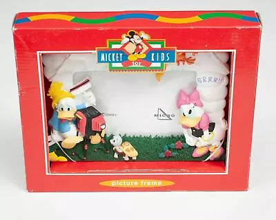 Vintage Disney Photo Frame Donald And Daisy Duck Mickey For Kids Boxed 1990s Y2K • £12.99