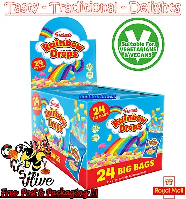 Large 32g Bag SWIZZELS RAINBOW DROPS Wholesale Pick N Mix Wedding Retro Sweets • £8.97