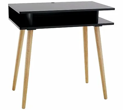 Habitat Cato Black Desk Console Table With Solid Wood Legs - Brand New  • £189.99