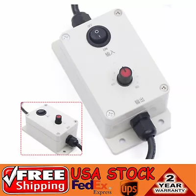 AC 110-220V Variable Speed Controller With Switch For Electric Motor Device • $30