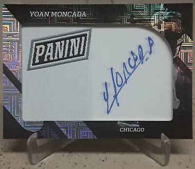 2018 Panini The National VIP YOAN MONCADA Auto Patch Escher Squares /10 • $31.99