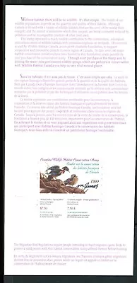 Canada 1990 Duck Stamp Artist Signed In Folder As Issued Wood Duck Michael Dumas • $20