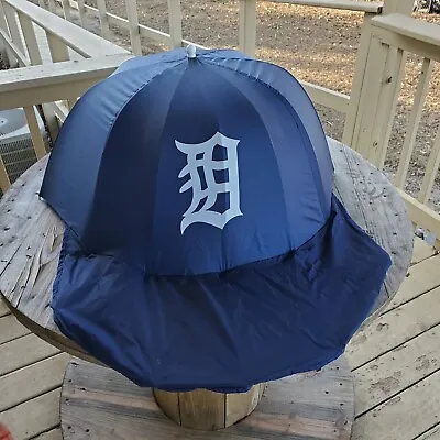 MLB Detroit Tigers Baseball Hat Cap Shaped Umbrella W/ Bill Vintage Capabrella • $99.99