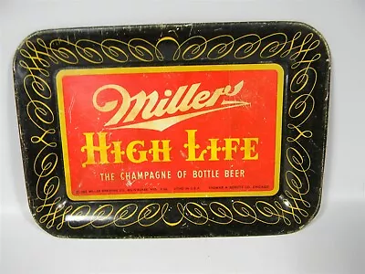 Rare Miller High Life 1952 Tin Ash Tray  Tip Tray Miller Beer - 2A • $15.95