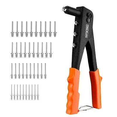 TACKLIFE Rivet Gun Hand Riveter With 40pcs Metal Rivets Professional Riveter • $12.99