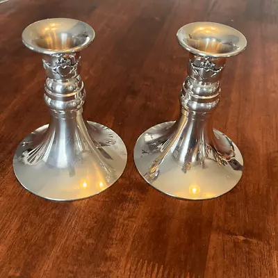 Mullingar Set Of 2 Pewter Claddagh Celtic Irish Wedding Unity Candle Holders • $75