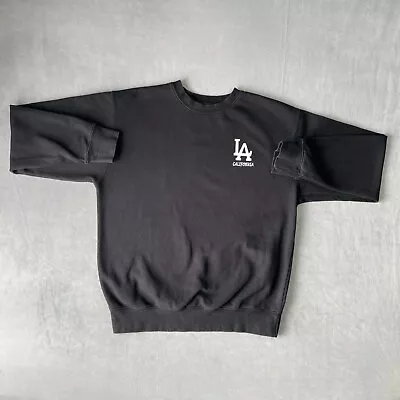 LA Sweatshirt Mens Medium Black Crew Neck Long Sleeve Los Angeles  • $10.84