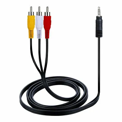 3RCA Male To 3.5mm Male Cable 3ft Adapter Audio Video Cord AV DV AUX Converter • $6.99