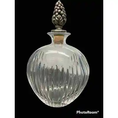 Mikasa Diamond Fire Decanter Art Deco Crystal W/ Stopper Grapes Cork Bar Japan • $25