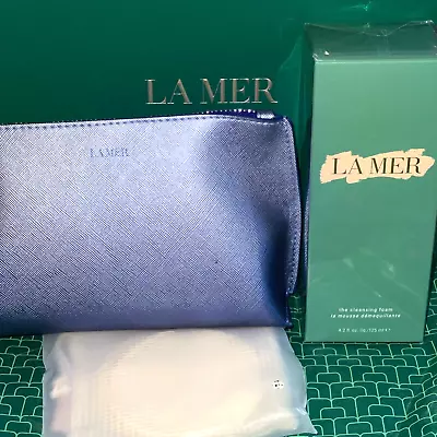 NEW La Mer The Cleansing Foam Full Size 4.2oz/125mL + Travel Bag + Facial Rounds • $99.99