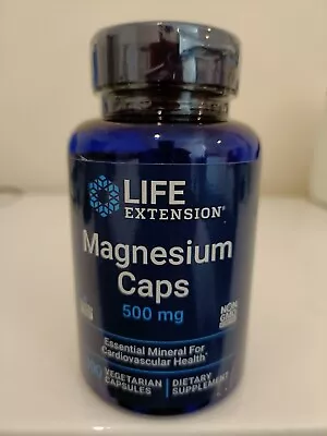 Life Extension Magnesium Caps 500 Mg 100 Vegetarian Capsules • £14.99