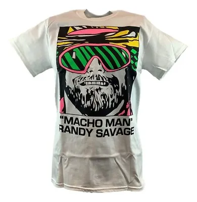 Macho Man Randy Savage Cartoon Mens White T-shirt • $27.99