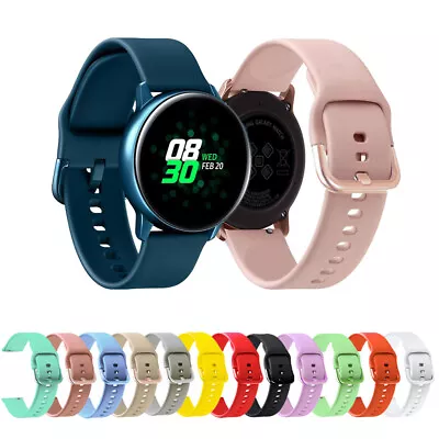For Samsung Galaxy Watch Active 2 40/44mm Watch 5 4 42/46mm Silicone Sport Band • $6.71