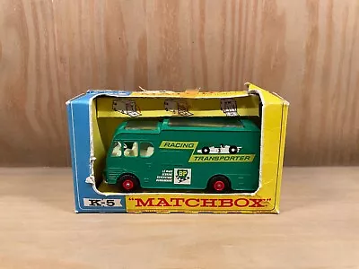 Vintage Matchbox Lesney K-5 Racing Car Transporter - WITH DAMAGED BOX • $21.99
