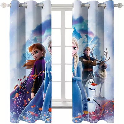 £36 • Buy Girls Disney Princess 3D Pair Thick Blackout Curtains Thermal Ring Top Eyelet D1