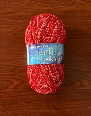 Mary Maxim Twinkle Toes Sock Yarn Candy Cane 426 Yards #1 Wt. - 2 Available • $4