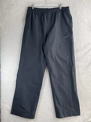 Nike Golf Storm Fit Pants Mens XL Rain Flat Front Mesh Lined Black Elastic Waist • $29.99