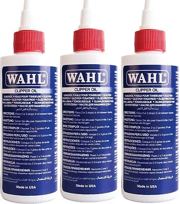 3x Wahl Clipper Oil Blade Oil For Hair Clippers Beard Trimmers And Shavers • $28.78