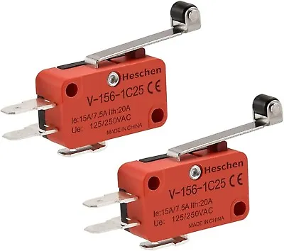 V-156-1C25 Micro Limit Switch Long Hinge Roller - 2 Pack • $8.49