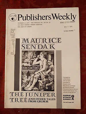 PUBLISHERS WEEKLY Book Trade Magazine November 12 1973 Maurice Sendak Karl Meyer • $12.60