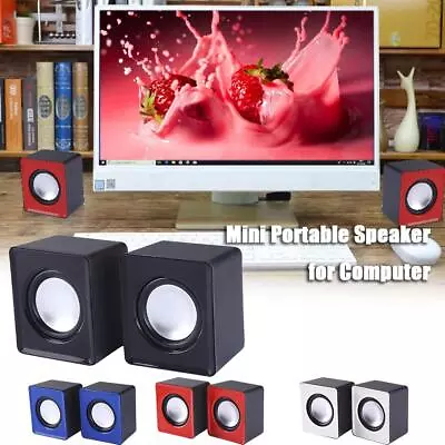 Speaker Multimedia Mini Speaker Desktop Computer Laptop USB Small Speaker • £5.81