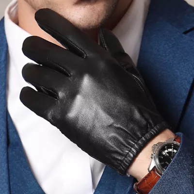 Men's Real Leather Goat Skin Military Shrink Wrist Police Tactical Short Gloves • $19.80