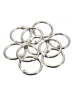 100x Metal Hinged Binding Rings 32mm Diameter • £5.99