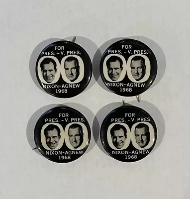 1968 Nixon And Agnew President Campaign Button Political Pinback Pin Lot • $12