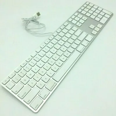 Apple  Slim USB Wired Keyboard A1243 MB110LL/A Aluminum Standard  Full Size  • $24.95