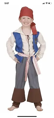 Costume Captain Jack Sparrow Pirates Caribbean Kids Child 6 7 8 Book Week New • $14.99
