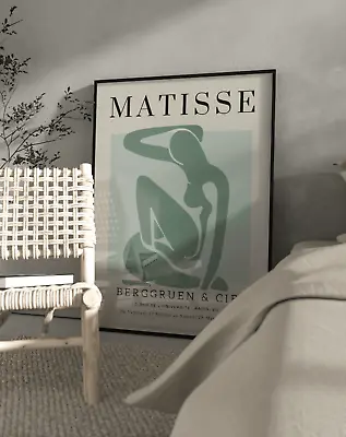 £7 • Buy Retro Henri Matisse Print In Sage Green And Beige/ Women Body Shape Print