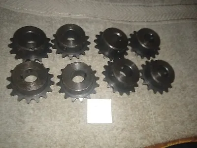 Lot 8 Vintage Small Industrial Roller Sprockets Steampunk Machine Gear Cog Wheel • $13.99