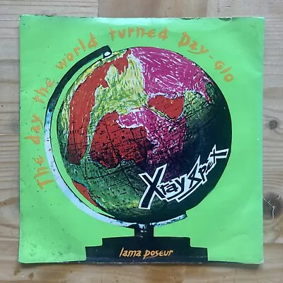 X Ray Spex The  Day The World Turned Day Glo 7  Int 553 Orange Vinyl Ex • £28