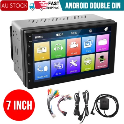 7  Double 2 Din Wireless CarPlay Car Stereo Android Auto Head Unit FM/RDS GPS • $77.49